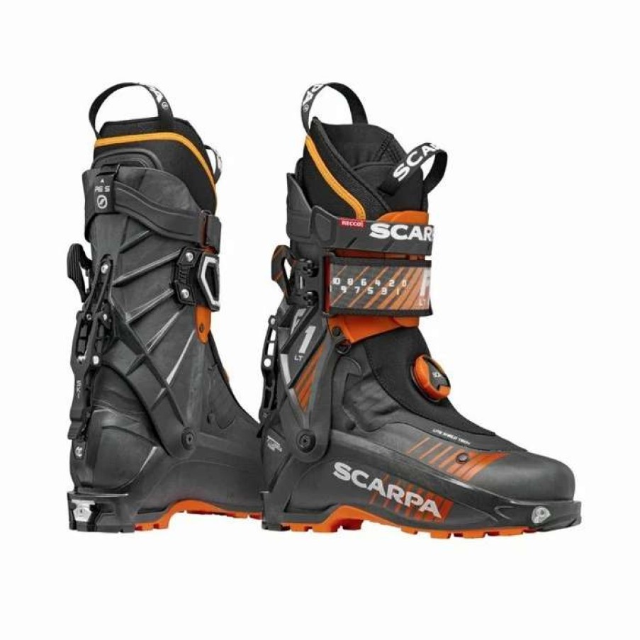 Ski Gear * | Scarpa F1 Lt Ski Boots Men'S By Scarpa Carbon / Orange