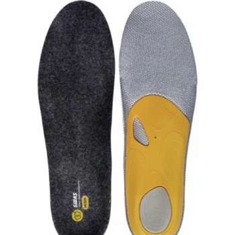 Snowboard Gear * | Sidas North America 3Feet Merino High Footbeds By Sidas North America Grey / Yellow