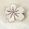 Accessories & Home * | Painted Flower Pins Ivory/Deep Zinnia