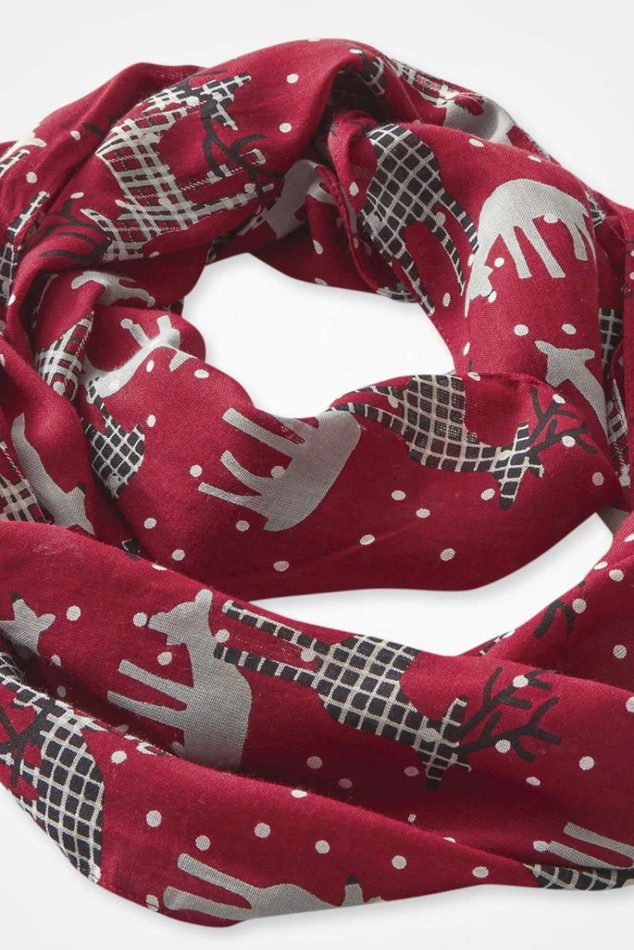 Accessories & Home * | Dashing Through The Snow Infinity Scarf Dover Red