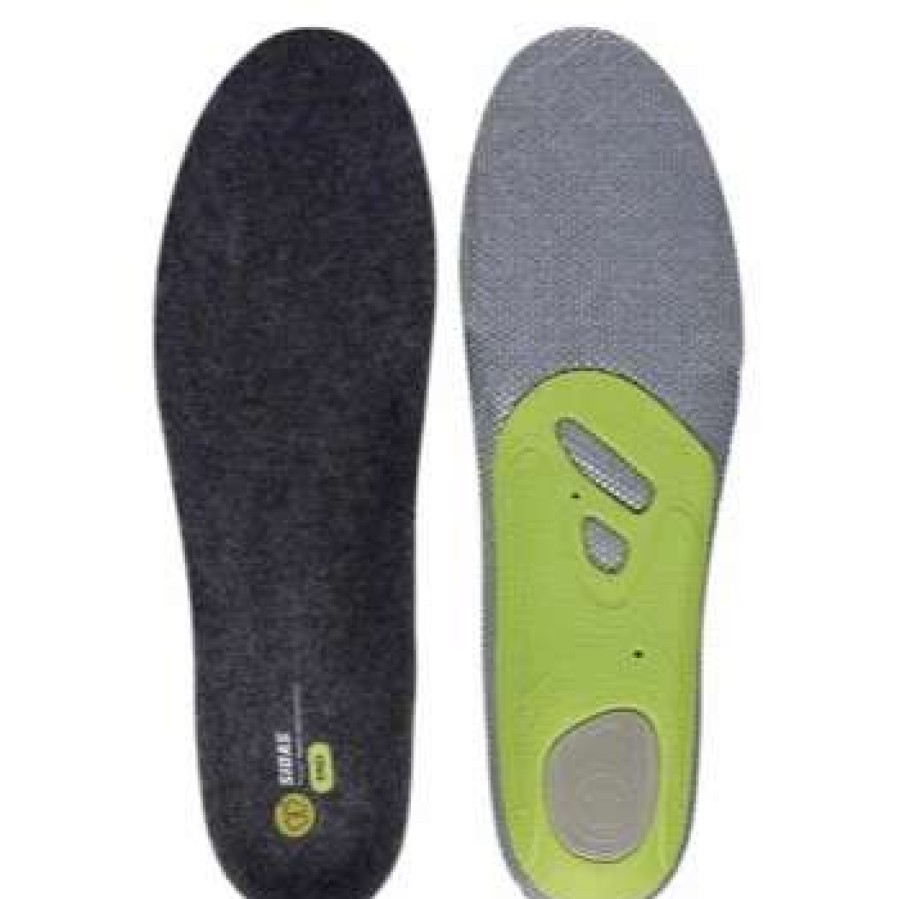 Snowboard Gear * | Sidas North America 3Feet Merino Mid Footbeds By Sidas North America Grey / Green