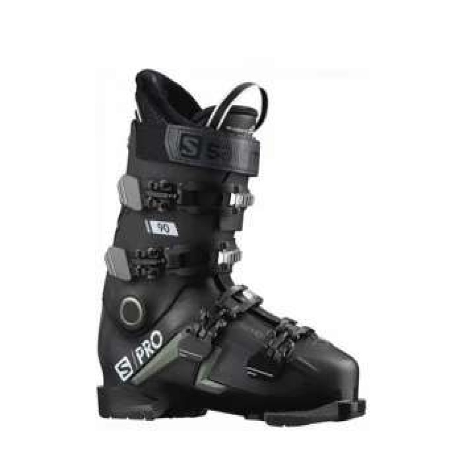 Ski Gear * | Salomon S/Pro 90 Cs Gw Ski Boots Men'S By Salomon Black / Oil Green / White