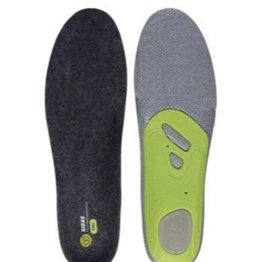 Snowboard Gear * | Sidas North America 3Feet Merino Mid Footbeds By Sidas North America Grey / Green