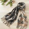 Accessories & Home * | Winter Blossom Scarf Grey Multi