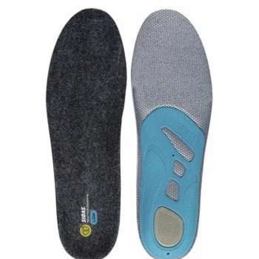 Snowboard Gear * | Sidas North America 3Feet Merino Low Footbeds By Sidas North America Grey / Blue