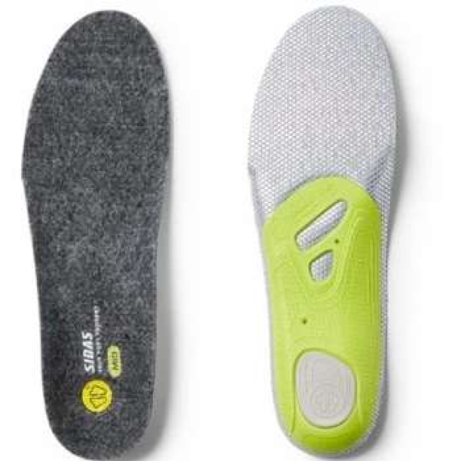 Snowboard Gear * | Sidas North America 3Feet Merino Mid Footbeds By Sidas North America Grey / Green