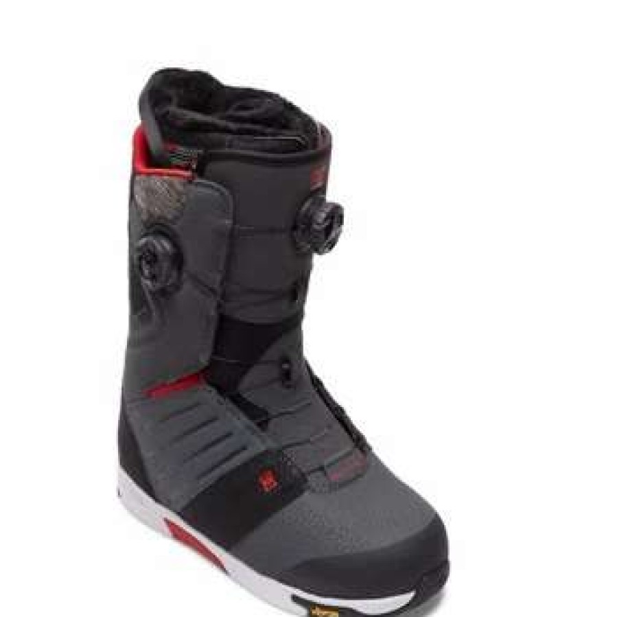 Snowboard Gear * | Dc Judge Snowboard Boots Men'S By Dc Grey / Black / Red