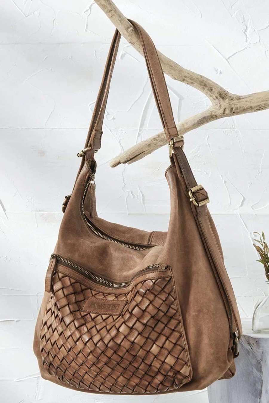 Accessories & Home * | Convertible Woven Bag By Pikolinos Cognac