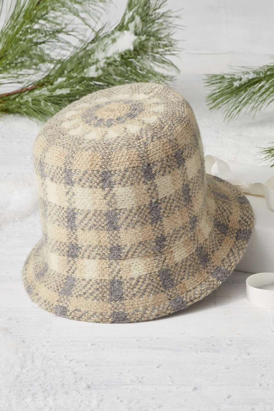 Accessories & Home * | Soft Plaid Bucket Hat Neutral Multi