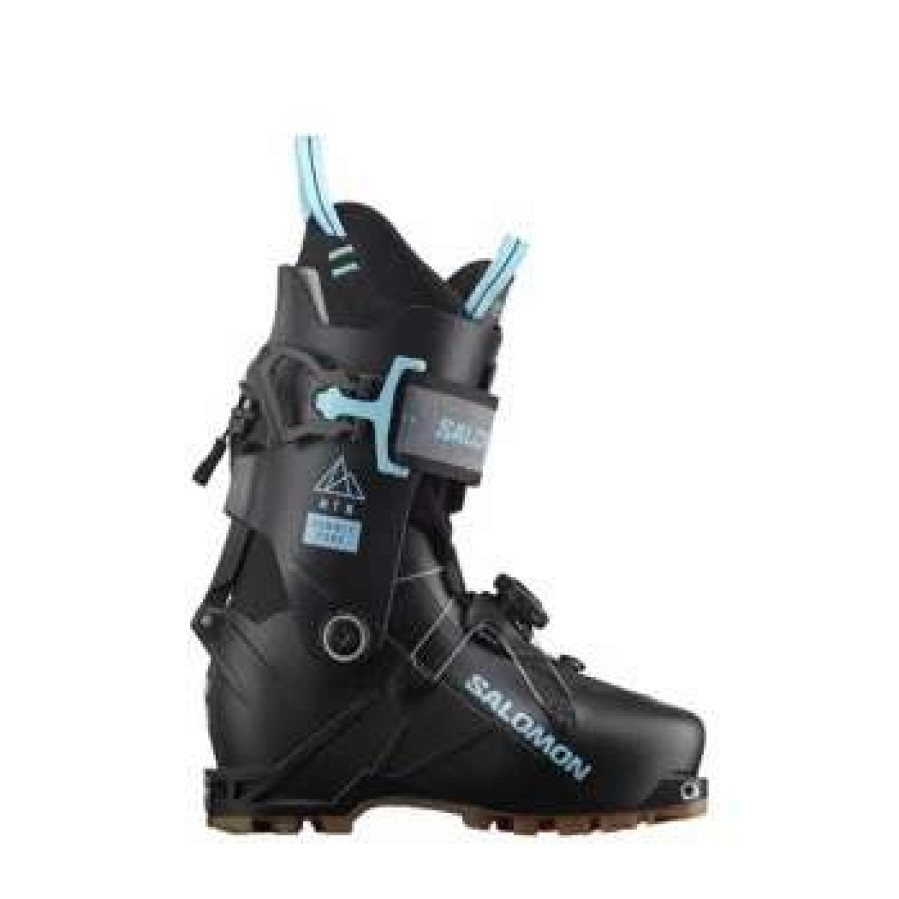 Ski Gear * | Salomon Mtn Summit Pure W Ski Boots Women'S By Salomon Black / Angel Blue / Rainy Day