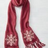 Accessories & Home * | Snowflake Pocket Scarf Dover Red