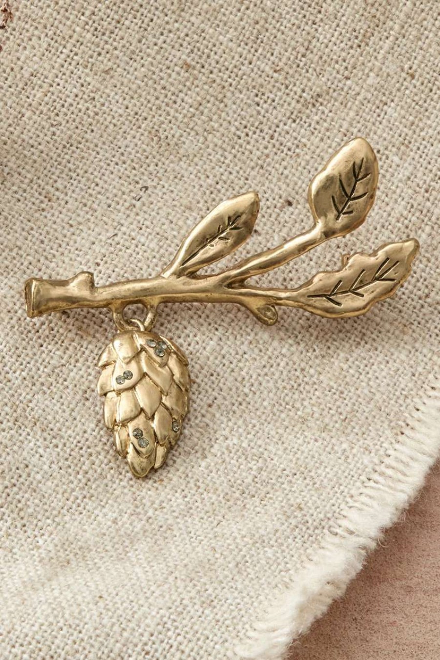 Accessories & Home * | Alder Leaf Pin Gold