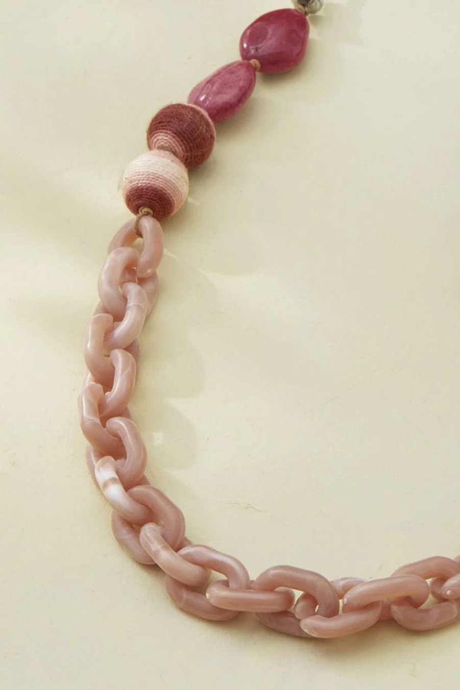 Accessories & Home * | Artful Links Necklace Pink Clay Multi