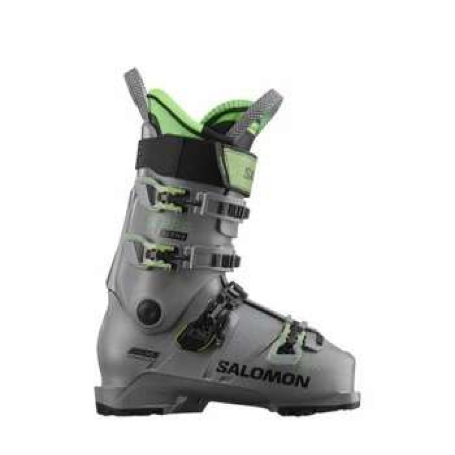 Ski Gear * | Salomon S/Pro Alpha 120 Gw Ski Boots Men'S By Salomon Steel Gray / Pastel Neon Green / Black