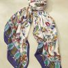 Accessories & Home * | Bella Botanical Scarf Ivory Multi