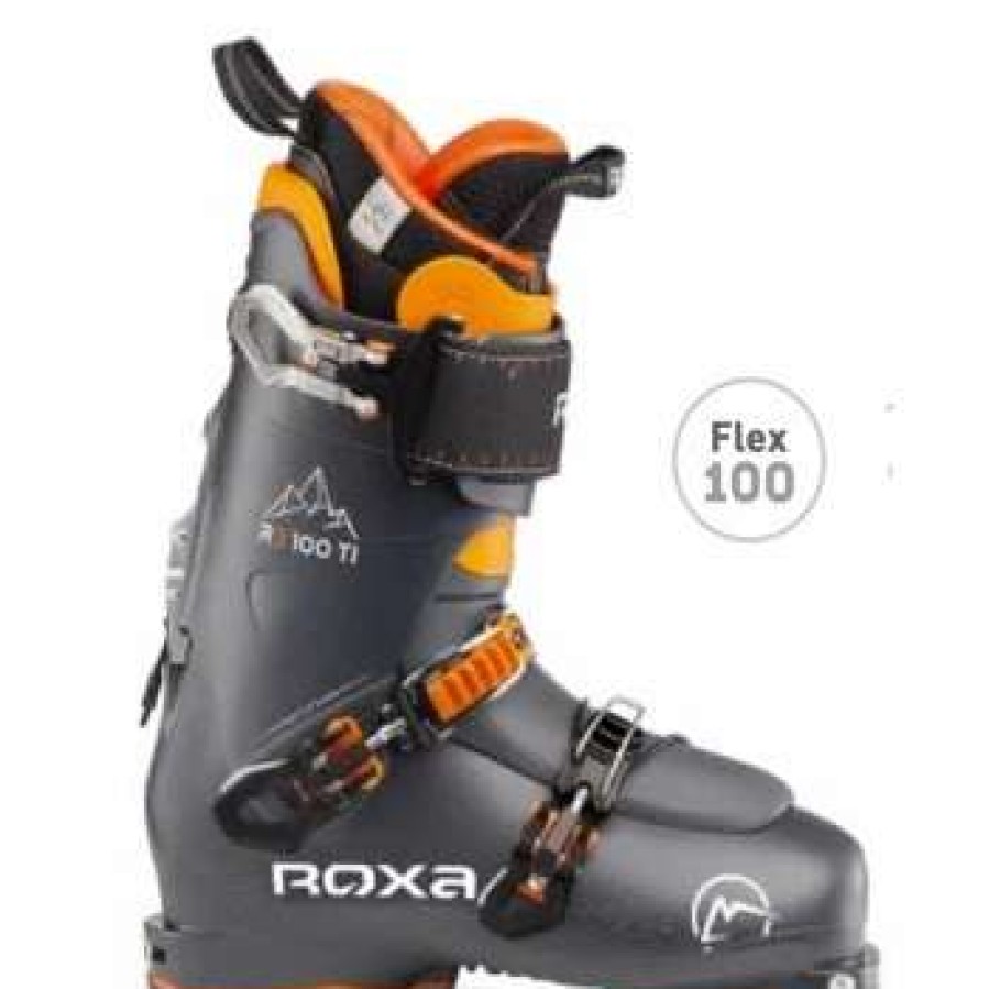 Ski Gear * | Roxa R3 100 Ti Ski Boots Men'S By Roxa Anthracite / Anthracite / Anthracite-Orange