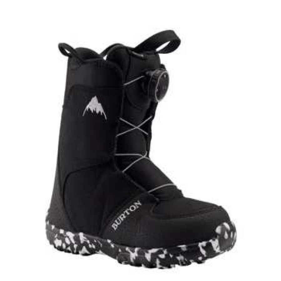 Snowboard Gear * | Burton Grom Boa Snowboard Boots Youth By Burton Black