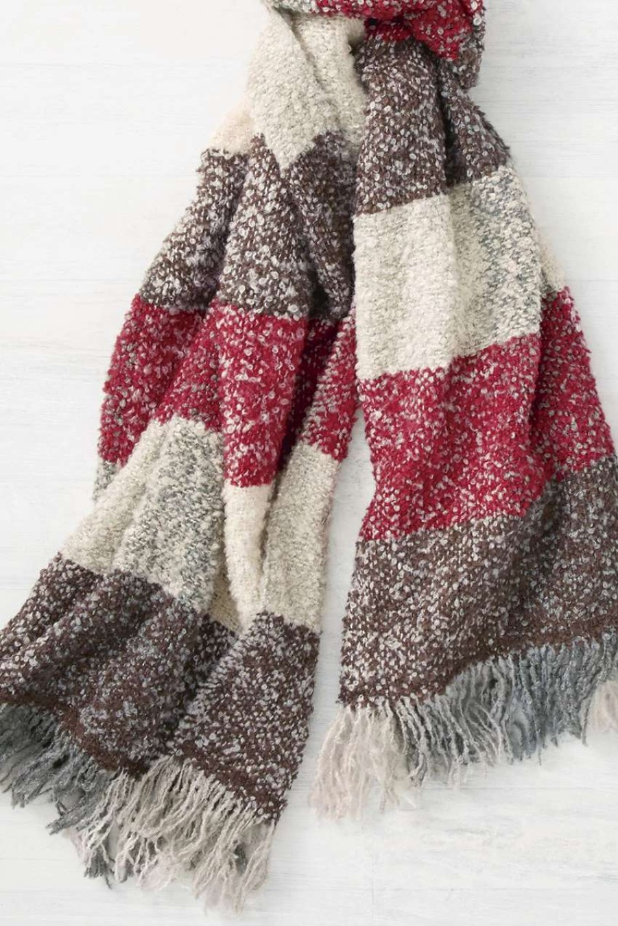 Accessories & Home * | Cabin Fever Scarf Red Multi