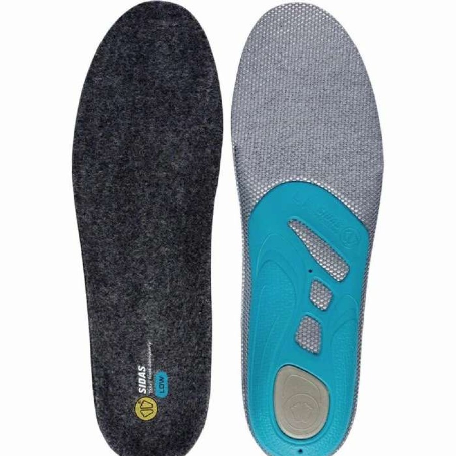 Snowboard Gear * | Sidas North America 3Feet Merino Low Footbeds By Sidas North America Grey / Blue