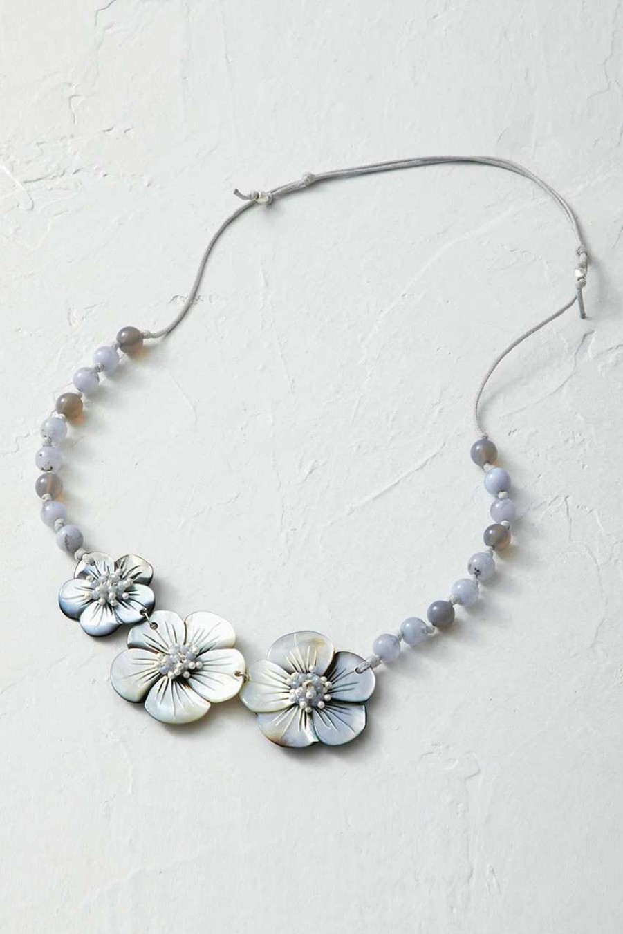 Accessories & Home * | Moon Flower Necklace Silver Multi