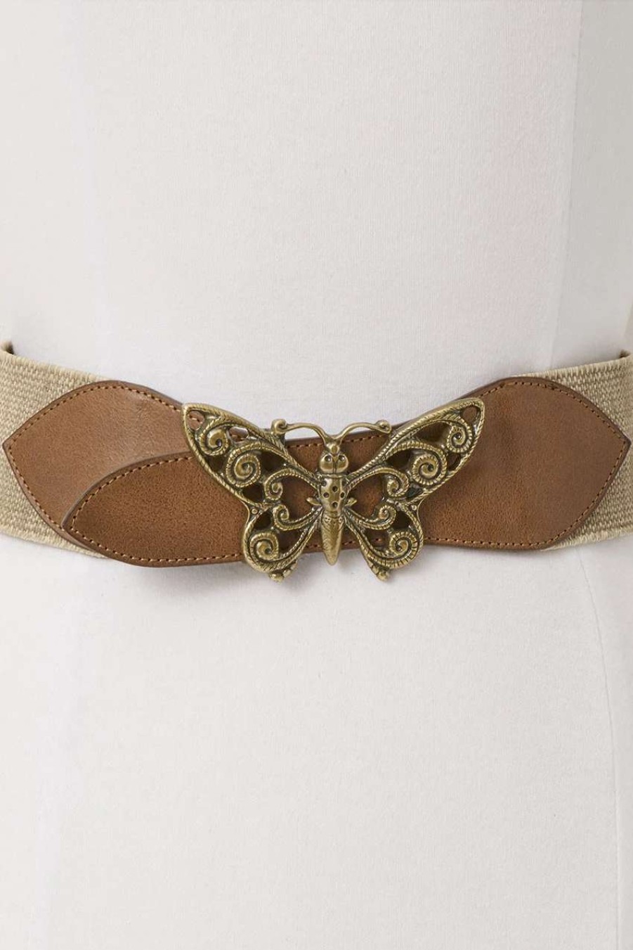 Accessories & Home * | Mariposa Stretch Belt Brown