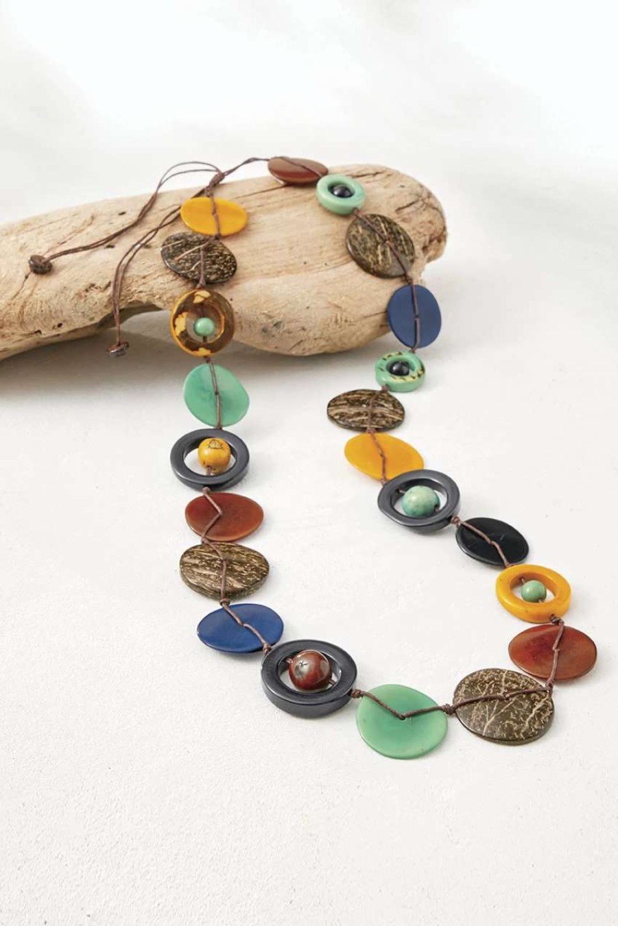 Accessories & Home * | Tagua Long Beaded Necklace Multi