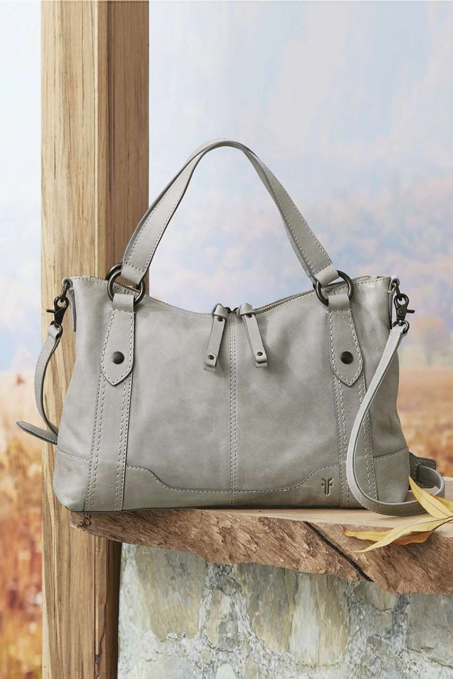 Accessories & Home * | Melissa Satchel By Frye Light Grey