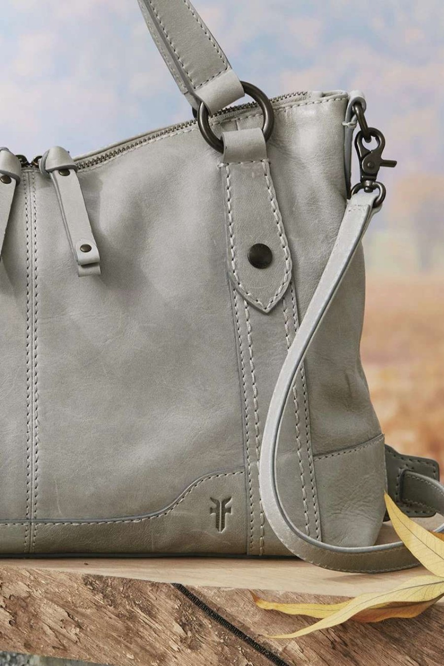 Accessories & Home * | Melissa Satchel By Frye Light Grey